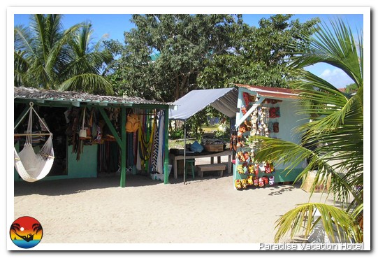 Souvenir shop on main street in Placencia, Belize by Alan Stamm