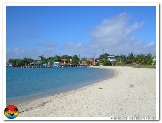 Village dock in Placencia, Belize by Alan Stamm